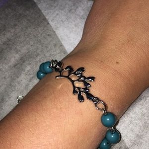 Blue and silver bracket